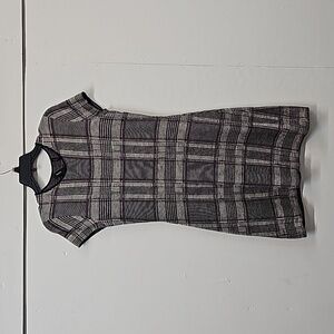 Theory Plaid body con dress